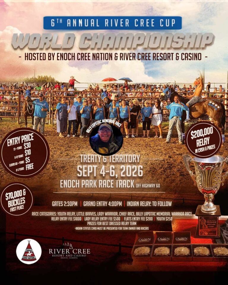 RIVER CREE CUP WORLD CHAMPIONSHIP INDIAN RELAY RACES – SEPTEMBER 4-6, 2026